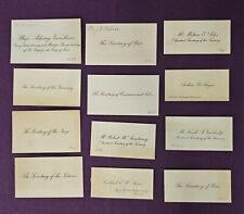 Lot of Twelve 1899-1906 Government & Military Officials Business Cards picture