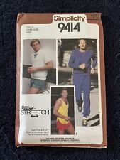 Vintage 1980 Simplicity Sewing Pattern 9414 Men’s Size H 34 & 36 & 38 picture