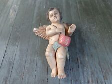 Old Vintage Calliope or Merry Go Round Carved Solid Wood Drummer Cherub Figure picture