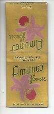 VINTAGE ADVERTISING MATCHBOOK COVER~CHICAGO AREA~AMLING'S FLOWERS PRE-1948 picture