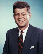 35th US President JOHN F KENNEDY JFK Glossy 8x10 Photo Historic Print Portrait picture