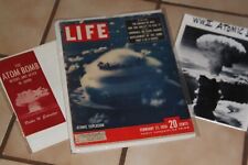 ATOMIC BOMB 1950 LIFE MAGAZINE, 8X10 B/W, DETAILED BOOKLET FROM AN ACTUAL EXP. picture