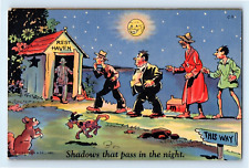 Vintage Comic Postcard “Rest Haven Shadows That Pass in the Night” picture