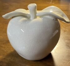 Vintage White Ceramic Apple 5,5 tall  picture