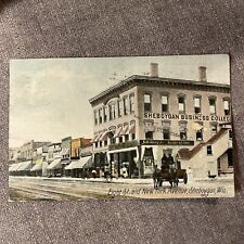 Sheboygan WI Eighth Street and New York Ave. Wisconsin Postcard Postmarked 1907 picture