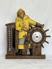 Vintage Burwood Products Sailor Fisherman Barometer 1976 picture