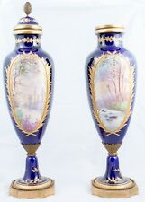 Antique Pair of Sevres Lidded Urns picture