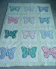 Vtg Handmade Twin Butterfly Quilt picture