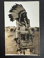 Indian Chief Real Photo Postcard (Rare) picture