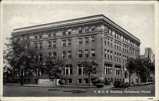 YMCA Building Galesburg Illinois ~ 1920s vintage postcard picture
