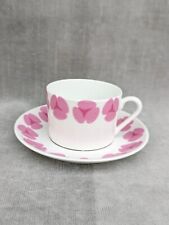 Gustavsberg Coffee / Tea cup with saucer Rosa, Margareta Hennix pink flowers picture
