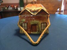 Price Kensington Biscuit/cookie Jar 50s fm England Ye Old Cottage w/thatch roof picture