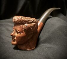 JFK (John F Kennedy) Wooden Hand-Carved Tobacco Pipe — A+ Condition picture