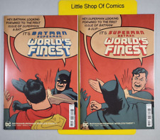 Batman Superman World's Finest #1 Chip Zdarsky Slap Variant Set picture