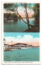 Akron Ohio c1920's Portage Lakes, Boat Landing, Summit Beach Park picture
