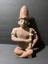 Mayan Aztec Inca Large Figurine Terracotta Clay Pottery Ceramic Vintage 15” picture