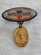 1918 Improved Order Of Redman Badge The Whitehead Hoag Co Newark NJ -TF479 picture
