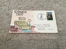 1978 COUCH Missouri: Signed FOLK ART WATERCOLOR Postal Cover GEORGE HARROD picture