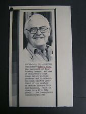 AP Wire Press Photo 1985 Robert Wise Elected President Academy of Motion Pic Art picture