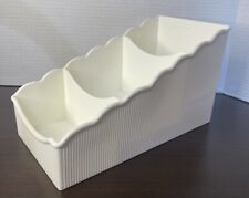 Vintage Tupperware 3 Tier Spice Packet Holder Scalloped Edges White   #3495-A-2 picture