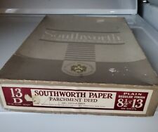 50 Sheets Southworth Parchment Deed Paper 13 D 20 lb. 100% Cotton 8 1/2 X 13  picture
