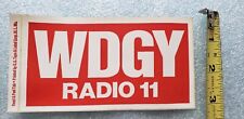 1970's WDGY Radio 11 BUMPER Sticker VINTAGE Rock and Roll Hall of Fame Minnesota picture