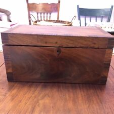 antique wood tea caddy box picture