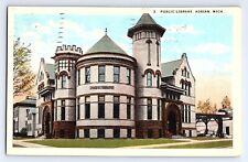 Postcard Public Library Adrian Michigan MI c.1927 picture