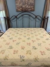 Vintage JCPenney perm press 2 Piece king sheet set floral READ Flat/Fitted picture