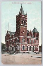 La Crosse Wisconsin WI Post Office Antique 1909 Postcard picture