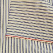 Vintage 1930s Ticking Stripe Fabric Blue Cotton BTY picture