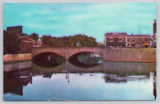 Postcard Nashua NH New Hampshire Main Street Bridge Unposted picture