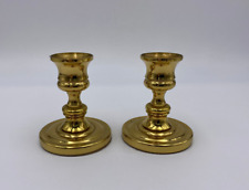 Set of 2 Baldwin Brass Candlestick Holders 3 in. picture