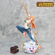Anime One Piece IU POPMAX Nami Stick Zeus 27cm Hot Girl 1Pc B Statue GK Figure picture
