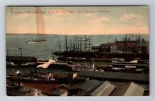 San Francisco CA-California, Scene Of Water Front, Ferry Tower Vintage Postcard picture
