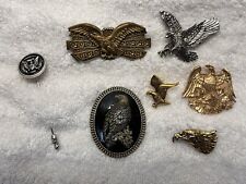Lot Of 7 American Bald Eagle Pins Brooches America USA Patriotic July 4th picture