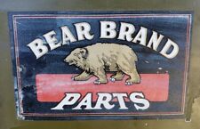 Rare Vintage Brand Bear Parts Cabinet Advertising Sign Gas Oil Car Auto Garage picture