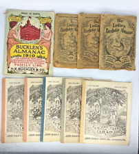 Ephemera Ladies Almanac Lot with 1912 Bucklen's Farmers Almanac Medical picture