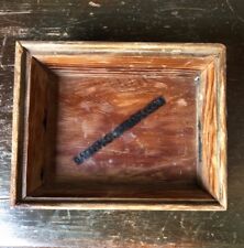 Vintage Early 1916 Rustic Farmhouse Reclaimed Barnwood Wooden Box Tray Catchall  picture