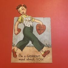VTG Valentine-Pretty Lady Walking & Wandering “I’m A Gadabout Mad About You” picture