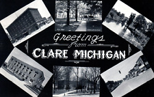 1954 Clare Michigan MI Multiview Real Photo Postcard RPPC Vintage picture