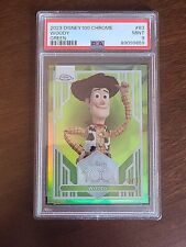 2023 Topps Chrome Disney 100 - Green /99 - Woody - Toy Story - PSA 9 MINT picture