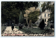 1909 Cafe Friendship Hall Karlovy Vary Czech Republic Antique Postcard picture