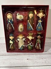 blossom bucket nativity Set 9 Pieces  picture