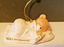 Lenox Baby's First Cuddles & Hugs Christmas Bear Ornament Zack MIB picture