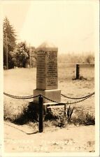 GHOST TOWN PIONEER MONUMENT real photo postcard rppc CHAMPOEG OREGON OR marion picture