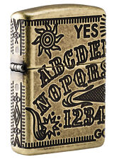 Zippo Armor Antique Brass Ouija Board Design Windproof Lighter, 49001 picture