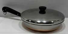 Vintage Revere Ware Pre-1968 Copper Clad 10 Inch Skillet With Lid Made In USA picture