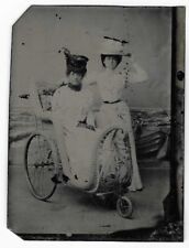 Tintype of Ladies with a Pushcart picture