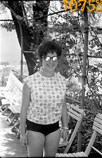 orig. vintage negative sexy woman in bikini, shirt and sunglasses 1960’s Hungar picture